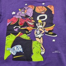 Vintage 1996 Space Jam Sweatshirt Purple Looney Tunes Officially Licensed