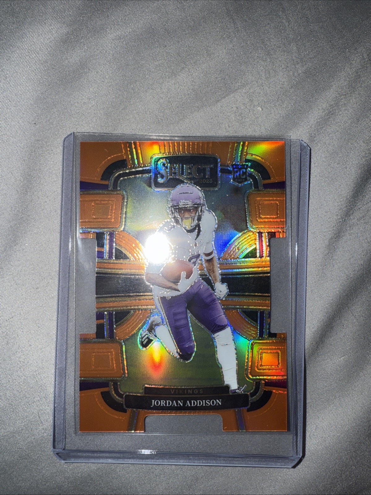 2023 Panini Select - Concourse Jordan Addison #66 Orange Prizm Die-Cut /499 (RC)