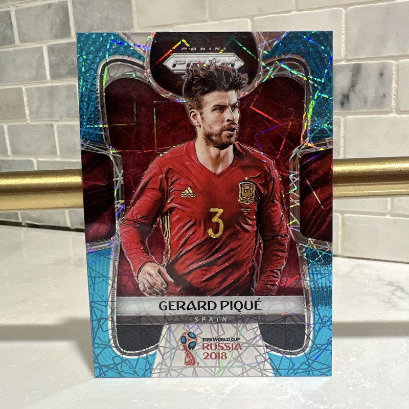 Panini 2018 Prizm World Cup Gerard Pique Spain #208 Light Blue Lazer /125