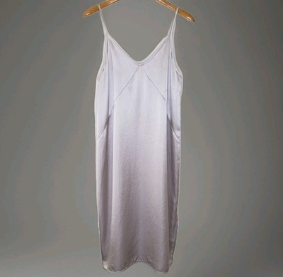 Everlane Slip Dress Sz 10 The Party Side Slit Satin Slinky Minimalist NWT