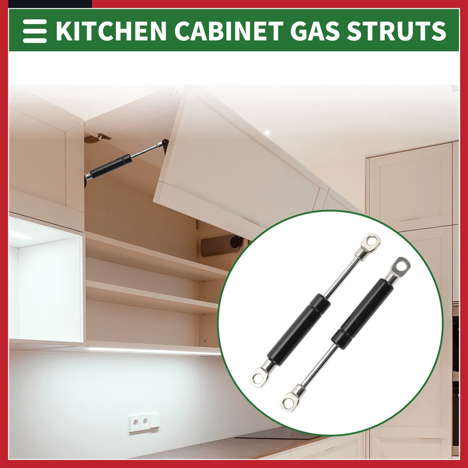 2Pcs 6"/150mm 22.5Ib/100N/10.125kg Lift Support Struts Gas Springs Black New