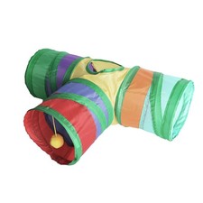 Guinea Pig Tunnel Rabbit Hideout 3 Tubes Hideaway for Exercising Sleeping