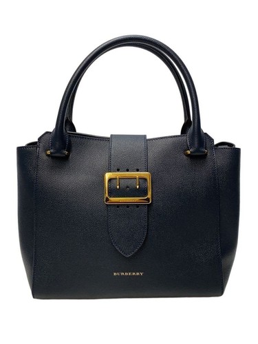 BURBERRY Shoulder Bag Leather NVY WS20897 Used