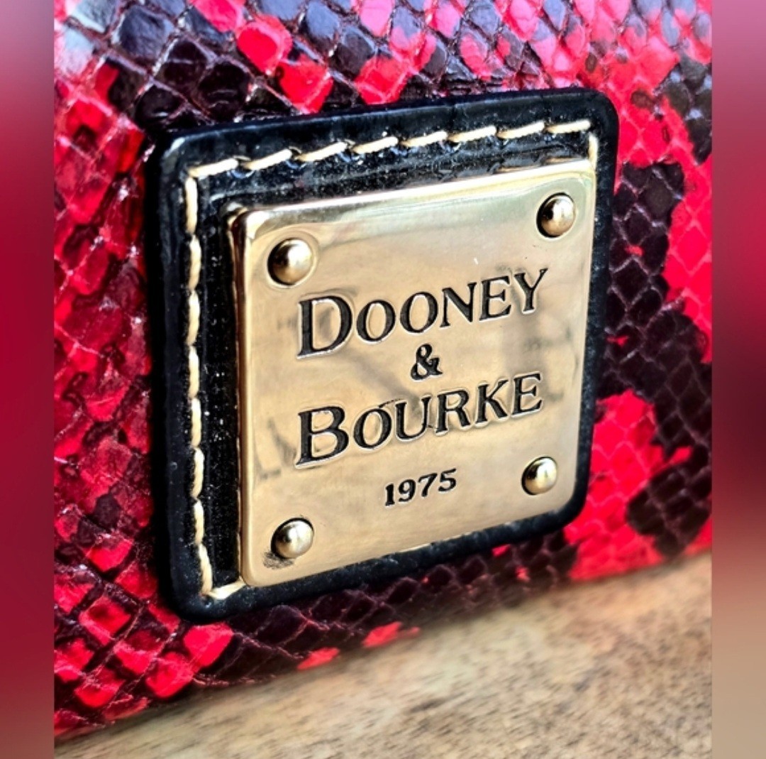 Dooney And Bourke Python Embossed Clutch - image 2