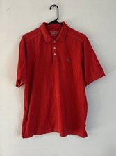 Tommy Bahama Islandzone Mens Large Red Pima Cotton Swordfish Logo Polo Shirt