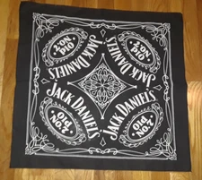 Jack Daniels Old No. 7 Black White Bandana 20"