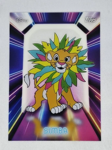 2026 Topps Disney Neon Simba Illuminated Neon Lights Insert NPL-21