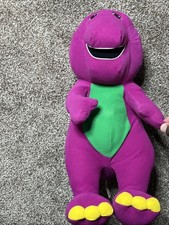 Vtg 1992 Talking Barney Purple Dinosaur Plush 71245 Playskool, 17  Doesn  t Work