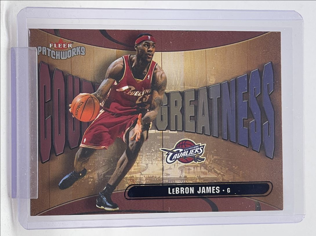 LEBRON JAMES 2003-04 FLEER PATCHWORKS COURTING GREATNESS ROOKIE RC Q3562