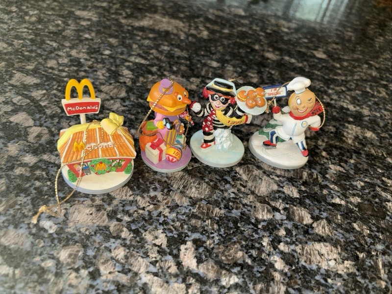 4 Resin 1996 McDonalds Ornaments 40 Years Of famous Firsts