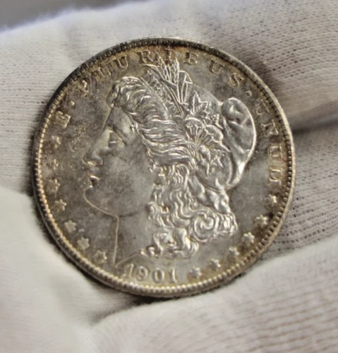 1901 O US Morgan Silver Dollar $1 AU+