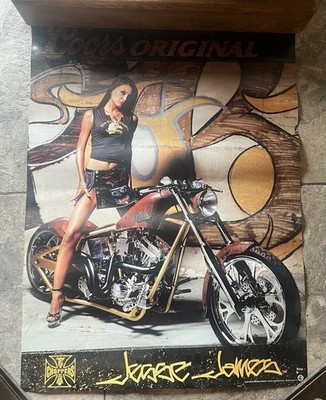 Burbank Choppers ポスター 直筆サイン HRCS Jesse James West Coast Choppers Coors Poster Motorcycle Garage Man