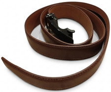 Ceinture Homme Cuir Genuine Leather Marron Boucle Automatique Crémaillère Neuf