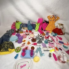 Vintage And Modern Barbie Accessories Lot 80s/90s Clothes Food Plates Shoes