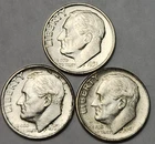 1951 P D S Roosevelt Silver Dime Year Set, 90% Silver, Great For Albums, R-51AB