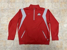 Nike FitStorm Ohio State Buckeyes 1/4 Zip Jacket Windbreaker Embroidered Size L