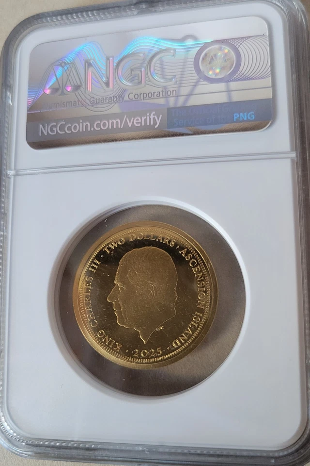 Lunar Series 2025 Ascension Gold$2 PF 70 Ultra Cameo Snake 101 Of 500! - Image 3 of 4