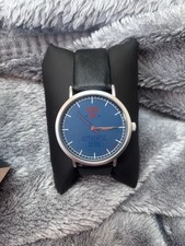 Image of Superdry Men’s Leather Strap Watch With Stainless Steel Case And Blue Dial