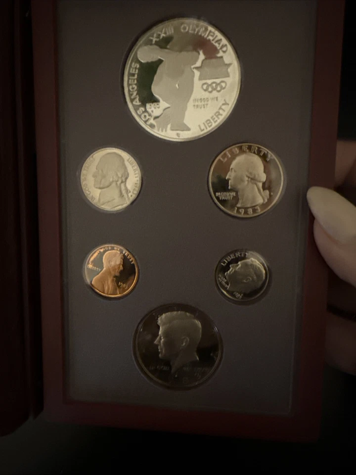 US Mint 1983 Prestige Set, LA Olympics 90% Silver Dollar, OGP & COA -Toning 💕 - Image 3 of 4