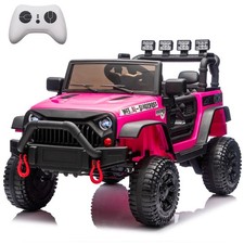 24V Kids Ride on Jeep Car Electric Truck Toy 400W Battery Powered w/ Remote Pink
