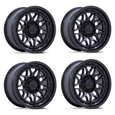 Set 4 17'' Pro Comp Alloys PA202 Basecamp 17x8 6x5.5 20mm Wheels Matte Black Rims