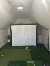 Golf Simulator- Custom Cage - View sonic Projector- Tour Strike Mat