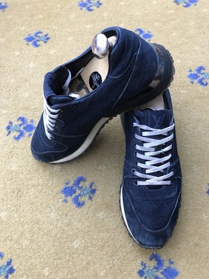 Louis Vuitton Sneaker Turnschuhe Run Away Blau Denim Herren UK 6 US 7 EU 40