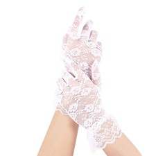 Gloves White Driving Women Wedding Party Full Finger Lace Golves
