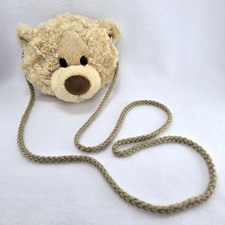 Vintage GUND Manni Teddy Bear Head Plush Purse Bag. Coin Purse. Item 15145