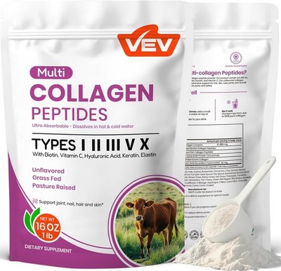Colageno Hidrolizado 16 Oz En Polvo Con Vitamina C Biotina For Women Sin Sabor