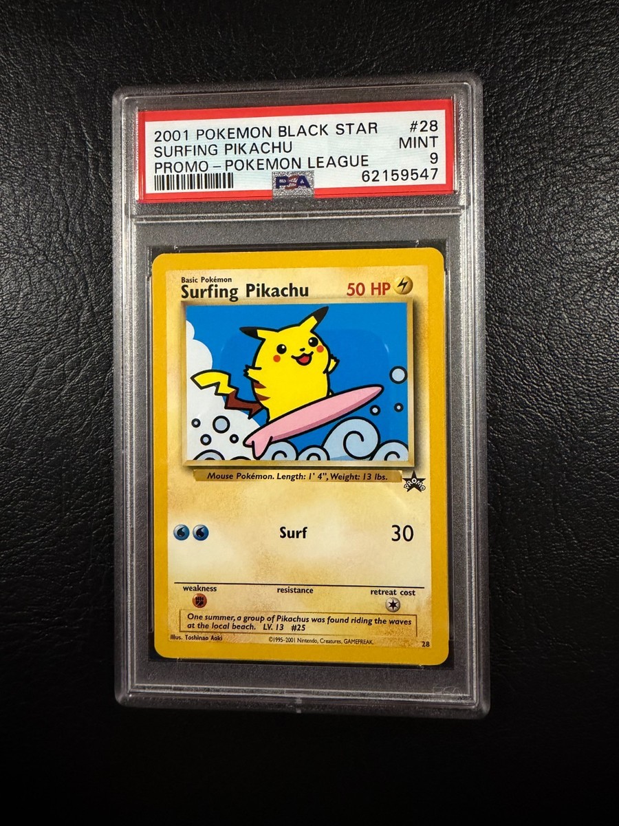 Pokemon League Black Star Promo #28 - Surfing Pikachu - MINT - PSA