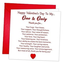 Special Happy Valentine  s Day Card, Valentine  s Day Card for Him Her Boyfriend