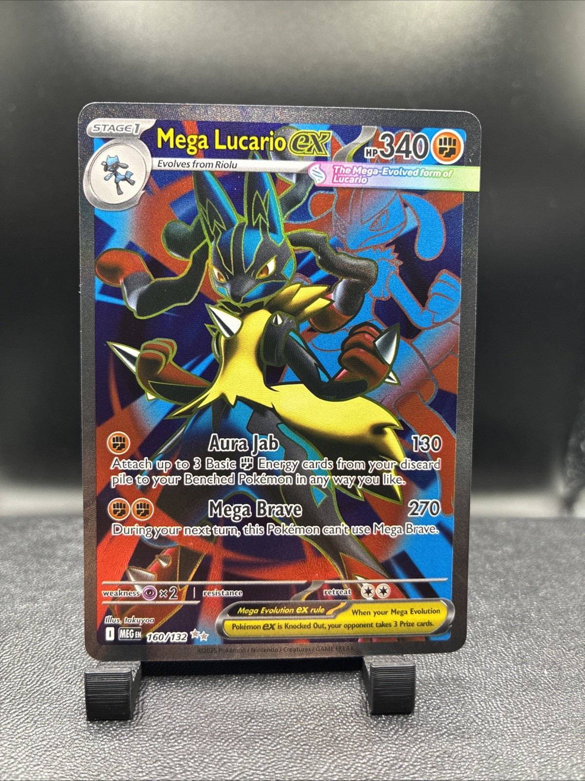 Mega Lucario ex 2025 Mega Evolution #160/132 Ultra Rare (Full Art