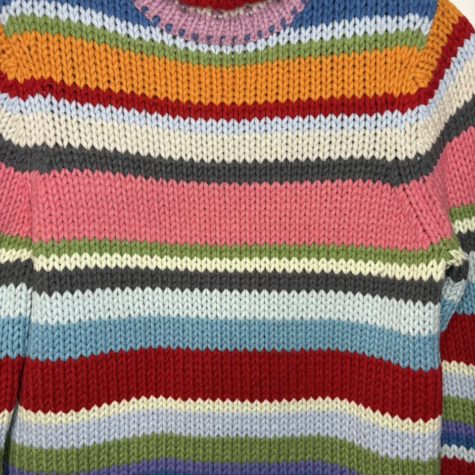 Suéter Gap listra arco-íris robusto gola alta 2000 férias vintage M Y2K - Imagem 4 de 4