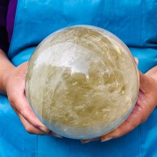 6.95LB Natural Yellow crystal ball Quartz Citrine sphere Mineral healing 2586