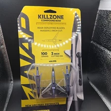 NAP Killzone Mechanical Broadhead 2 Blades 100 Grains 2” Cutting Diameter 3 Pack