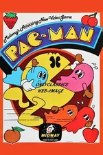 1980 Pac-Man 12x18 Poster Iconic Pop Culture Vintage Video Game By Midway Namco