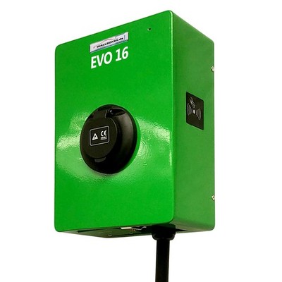 Ladegerät Wallbox EVO Serie 3 Phasen 400V 11kW 16A Typ 2 Steckdose grün für Elek