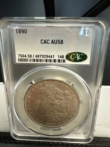 1890 MORGAN "CAC AU58"🔥INCREDIBLE/STUNNING - METTALLIC COLORING - NICE💥✅