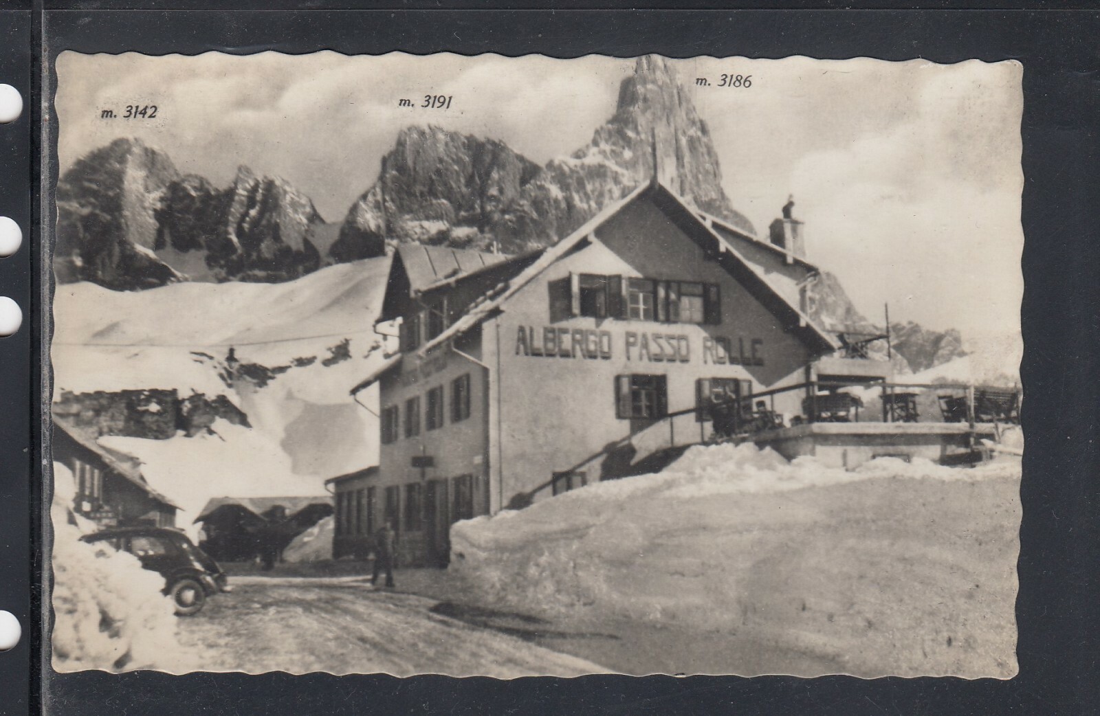 Cartolina Albergo Passo Rolle Gruppo delle Pale D354