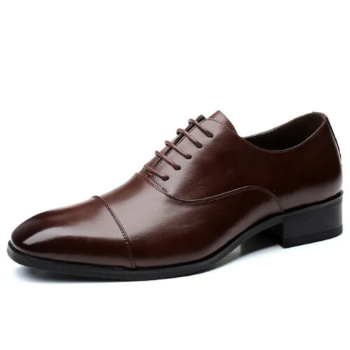 Scarpe eleganti da uomo punta quadrata scarpe da uomo in pelle stile business alla moda slip - Foto 24 di 26