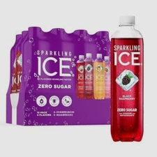 Sparkling Ice Purple Variety Pack, Flavored Water, Zero Sugar-17 fl oz, 12 count