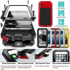 Case For iPhone XR XS Max Protection Aluminum Heavy Duty Glass Shockproof Cover