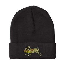 Beanies for Men Grasshopper Embroidery Winter Hats Women Acrylic Skull Cap