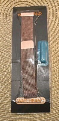 Smartwatch Metal Mesh Adjustible Strap w Magnetic Closure Rose Gold Strap Only 