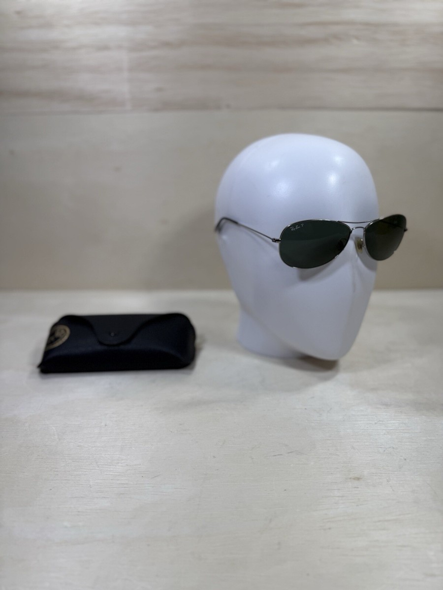 Ray-Ban 3362 Polarized Cockpit Aviator Sunglasses Gunmetal Grey W