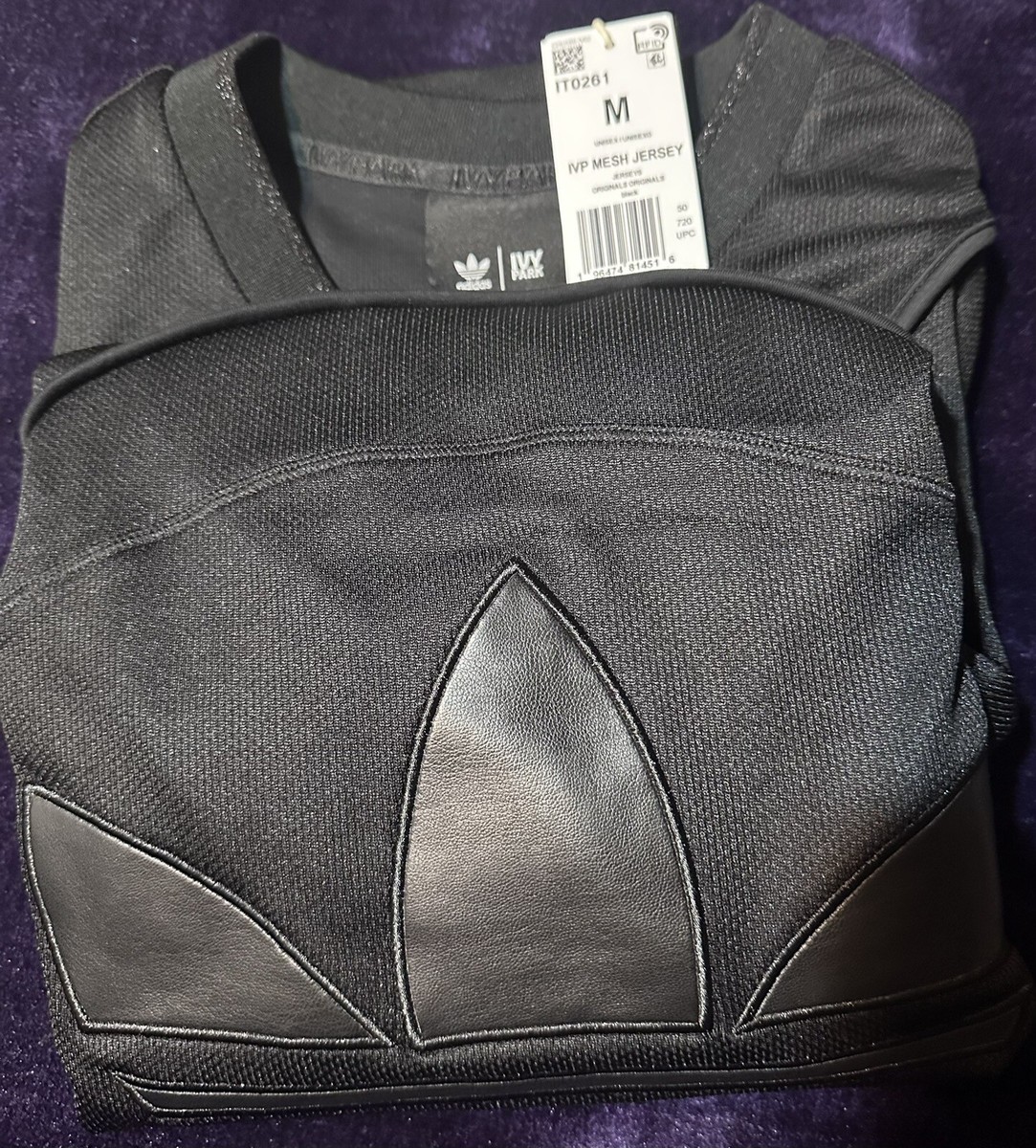 Adidas x Ivy Park Noir Mesh Fashion Jersey Unisex SIZE Medium M