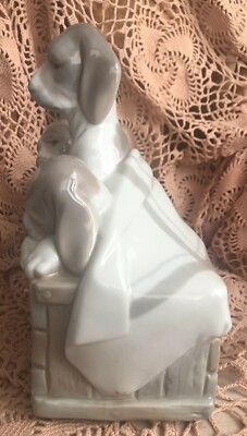 Lladro 1121 Pups in A Box No Box! Glossy Finish! Mint Condition! L