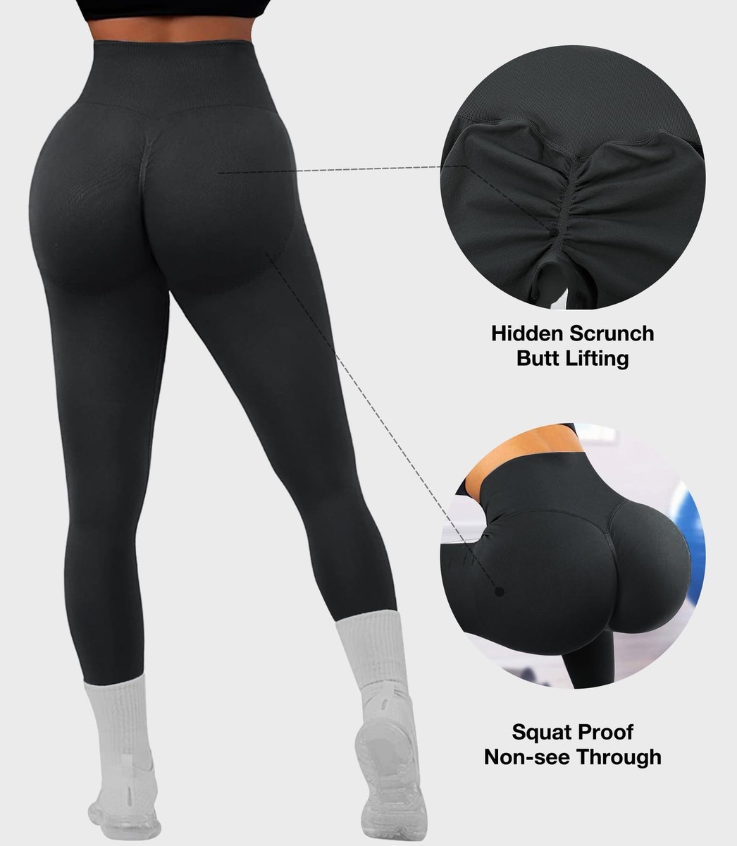 Women's Flare Leggings – High Waisted Scrunch Butt Lifting Yoga Pants With Tummy Control