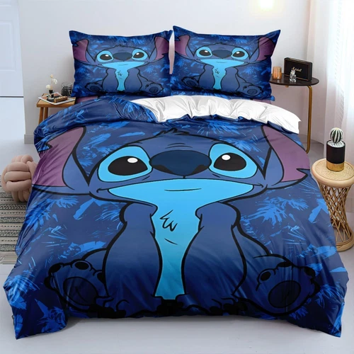 02 Stitch Cartoon Bettwäsche Set Kissenbezüge 80x80 Anpassbar Bettbezug 135x200 - Bild 6 von 10